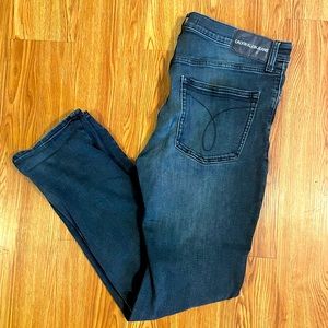 Calvin Klein Deep Blue Straight Stretch Jeans - 34x32